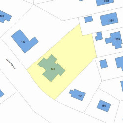 140 Dedham St, Newton MA 02461-2136 plot plan