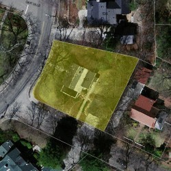 542 Chestnut St, Newton MA 02468-1207 aerial view