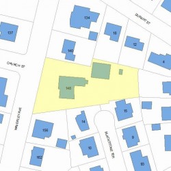 148 Waverley Ave, Newton MA 02458-2402 plot plan