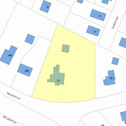 387 Wolcott St, Newton MA 02466-1521 plot plan