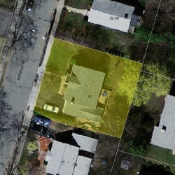 60 Hatfield Rd, Newton MA  02465-1229 aerial view