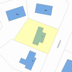 11 Langdon St, Newton MA 02458-1802 plot plan