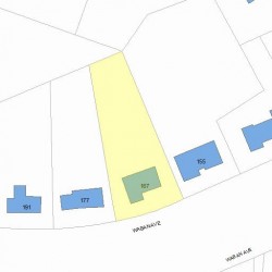 167 Waban Ave, Newton MA 02468-2101 plot plan