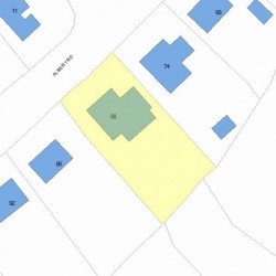80 Albert Rd, Newton MA  02466-1303 plot plan