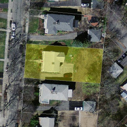 66 Cloverdale Rd, Newton MA 02461-1811 aerial view