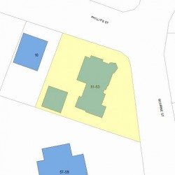 51 Bourne St, Newton MA 02466-1707 plot plan