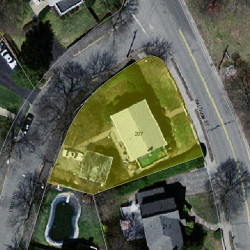 207 Waltham St, Newton MA 02465-1355 aerial view