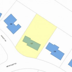 137 Dorset Rd, Newton MA 02468-1454 plot plan