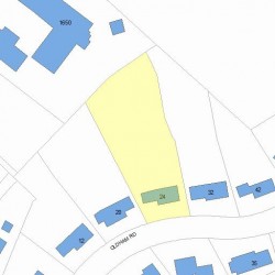 24 Oldham Rd, Newton MA 02465-2327 plot plan