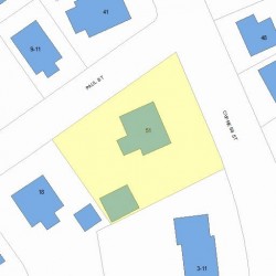 51 Cypress St, Newton MA  02459-2232 plot plan