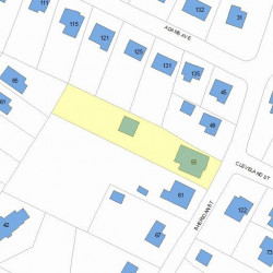 55 Sheridan St, Newton MA  02465-1037 plot plan