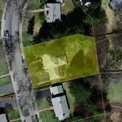 41 Evelyn Rd, Newton MA  02468-1212 aerial view