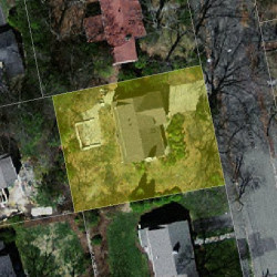 33 Hickory Cliff Rd, Newton MA  02464-1208 aerial view