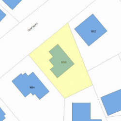 1658 Centre St, Newton MA  02461-1522 plot plan