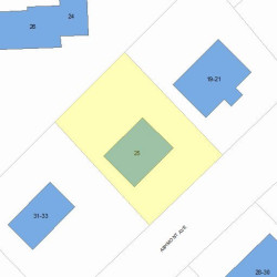 25 Ashmont Ave, Newton MA 02458-1207 plot plan