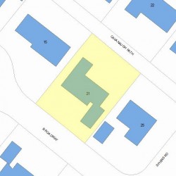 21 Cavanaugh Path, Newton MA 02459-3701 plot plan