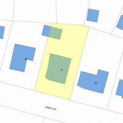 35 Cabot St, Newton MA 02458-2501 plot plan
