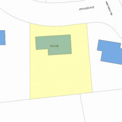 114 Atwood Ave, Newton MA  02460-2202 plot plan