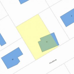 11 Fuller Ave, Newton MA  02465-1308 plot plan