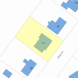 259 Wiswall Rd, Newton MA 02459-3531 plot plan