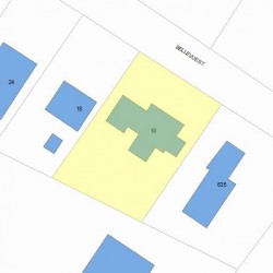 10 Bellevue St, Newton MA 02458-1919 plot plan