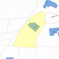 104 Crofton Rd, Newton MA 02468-2115 plot plan
