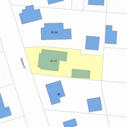46 Faxon St, Newton MA  02458-1035 plot plan