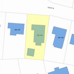 162 Cabot St, Newton MA 02458-2536 plot plan
