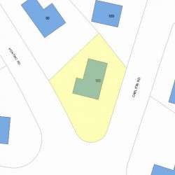 195 Carlton Rd, Newton MA  02468-1825 plot plan