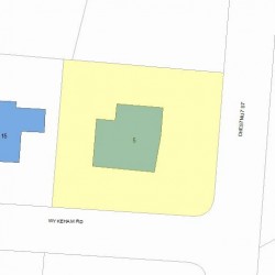 5 Wykeham Rd, Newton MA  02465-2419 plot plan