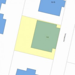 7 Cottage Pl, Newton MA  02465-1525 plot plan