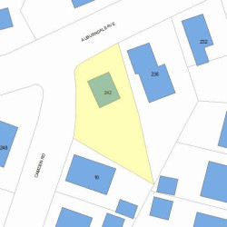 242 Auburndale Ave, Newton MA 02466-1620 plot plan