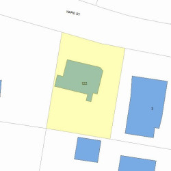 122 Ward St, Newton MA  02459 plot plan