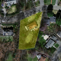 55 Colbert Rd, Newton MA  02465-2906 aerial view