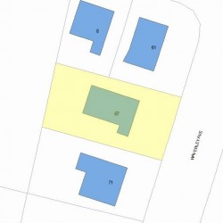 67 Waverley Ave, Newton MA 02458-2102 plot plan