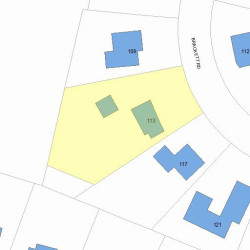 113 Brackett Rd, Newton MA  02458-2613 plot plan