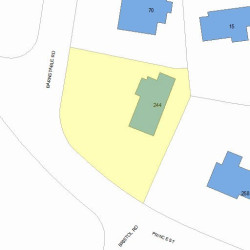 244 Prince St, Newton MA 02465-2920 plot plan