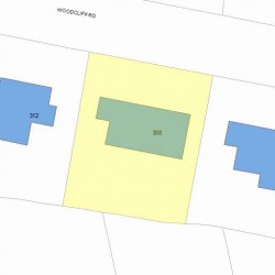 308 Woodcliff Rd, Newton MA  02461-2128 plot plan