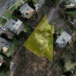11 Lorraine Cir, Newton MA  02468-1417 aerial view