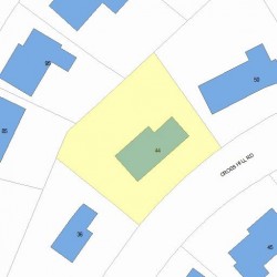44 Cross Hill Rd, Newton MA  02459-3121 plot plan