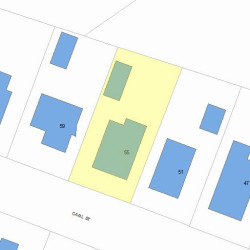 55 Carl St, Newton MA 02461-1905 plot plan