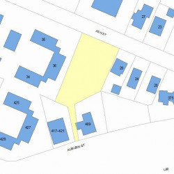 38 Ash St, Newton MA  02466-1811 plot plan