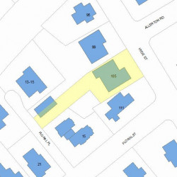 105 Hyde St, Newton MA 02461-1237 plot plan
