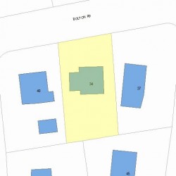 34 Bolton Rd, Newton MA 02460-2129 plot plan
