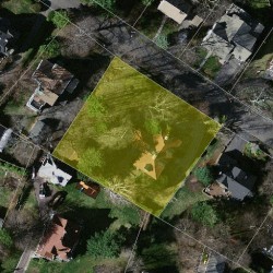 42 Bellevue St, Newton MA  02458-1919 aerial view