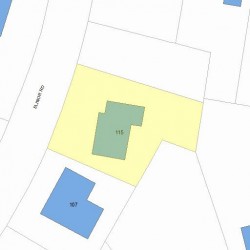 115 Elinor Rd, Newton MA 02461-1848 plot plan