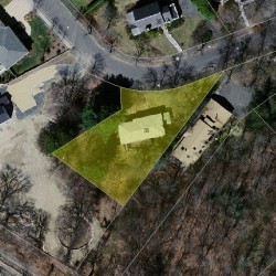 36 Fairlee Rd, Newton MA  02468-2036 aerial view