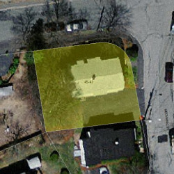 45 Mechanic St, Newton MA 02464-1434 aerial view