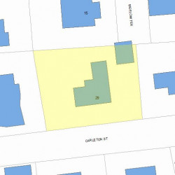 29 Carleton St, Newton MA  02458-1604 plot plan