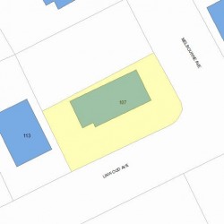 107 Linwood Ave, Newton MA 02460-1426 plot plan